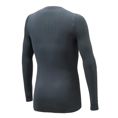 Beretta Flash Seamless Underwear Long Sleeve | High-Stretch Compression Shirt for Men | Long-Sleeve Workout Shirt | Ebony, Large2