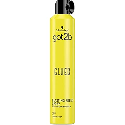Schwarzkopf got2b Glued Blasting Freeze Spray, Strong Hold Hairspray for Up to 72 Hours, Vegan, Silicone Free, 500 ml Cover