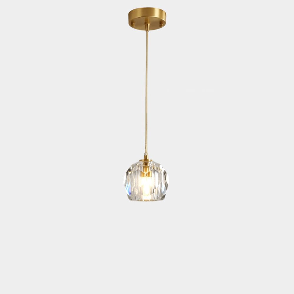 FYZDLAOR Crystal Chandelier Lighting, Copper Chandelier,Modern Chandelier Lighting Fixture for Bedroom, Hallway, Bar, Kitchen, Bathroom G9