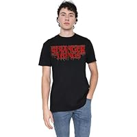 Stranger Things Retro Drippy Logo Unisex T Shirt, Black, X-Large