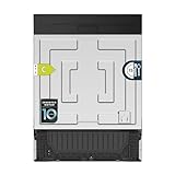 Cecotec Lavavajillas Integrable 60cm Bolero Aguazero 6620 Full-BI C. 1850W, 15 Cubiertos, 8 Programas, Motor Inverter, Pantalla FullColor, Smart Wash, Turbo Dry+, AutoClean, Media Carga, Dual Zone