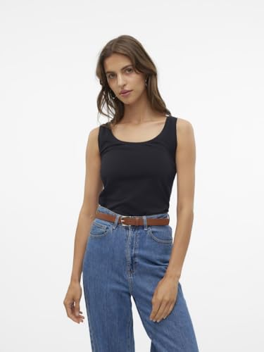 VERO MODA Damen Tank Top VMMaxi My Soft Long Basic Damentop 10185110 Black S (Packung mit 2) 2