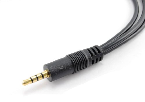 Cable divisor de audio 3.5mm TRRS 9 pulgadas miniatura 3