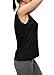 Mippo Workout Tops for Women Workout Tanks Backless Yoga Tops Muscle Exercise Athletic Tank Tops Loose Fit Summer Workout Gym Clothes for Women Black S