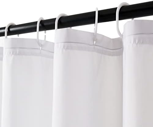 12 Pcs C-Rings Shower Curtain Hooks, Plastic Shower Curtain Rings, Hook Rings for Bathroom Shower Rod Curtains, Locker Room Curtain Hook (White)