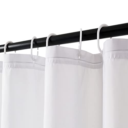 12 Pcs C-Rings Shower Curtain Hooks, Plastic Shower Curtain Rings, Hook Rings For Bathroom Shower Rod Curtains, Locker Room Curtain Hook (White) #TOP3