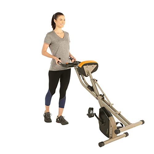 Exerpeutic Folding Bluetooth Smart Cloud Fitness Magnetic Upright Exercise Bike With Goal Setting And Free App #TOP5