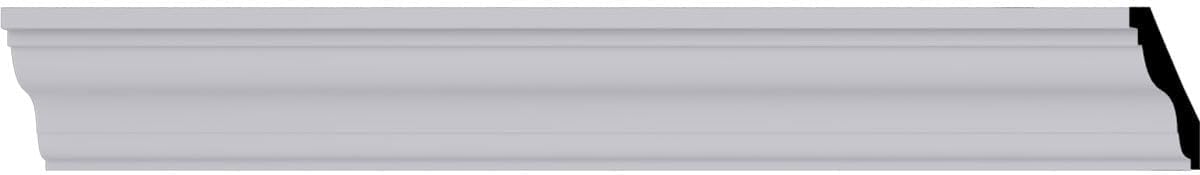 Endurathane Lyon Traditional Cove Crown Moulding, 2"H x 2"P x 3"F x 94 1/2"L, Factory Primed