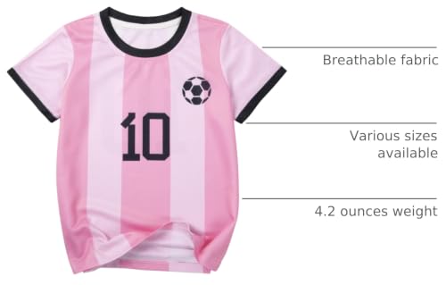 Image of Soccer Jersey Kids Boys Argentina Jersey Shirt Soccer Boys Tshirts Round Neck Short Sleeve Top