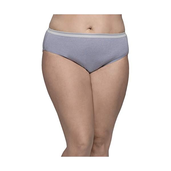 Fruit of the Loom womens Fit for Me Plus Size Underwear, Hi Cut - Cotton Assorted, 11 US