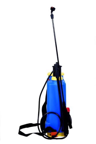 Image of PAD Corp Angel Kanpsack Manual Operated Sprayer 16 Litre Tank Capacity, Light Weight, Easy to Handle, 4 Set of Nozzles (Color: Blue & Yellow)