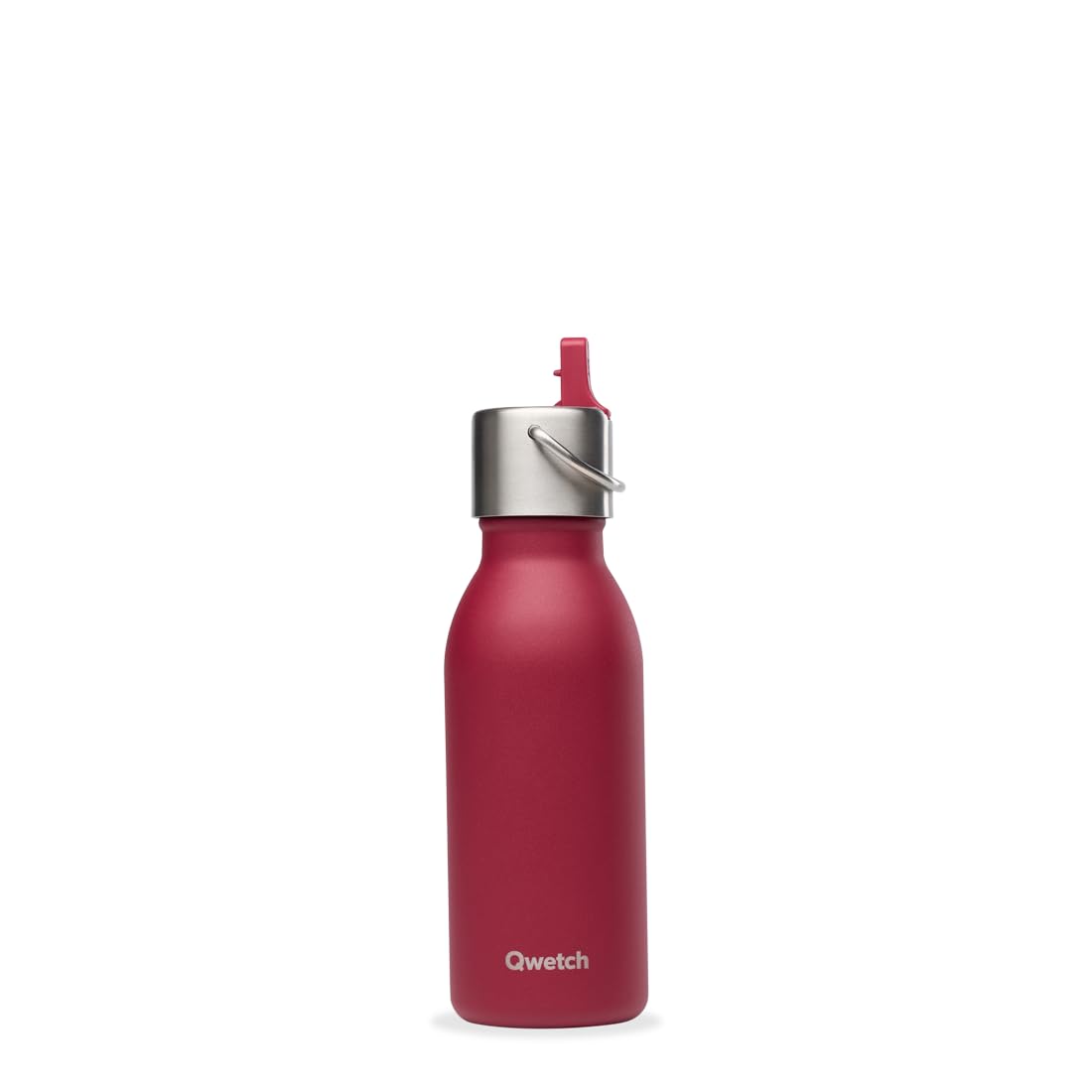 Gourde inox isotherme anti-fuite bouteille eau 350 ml paille rouge