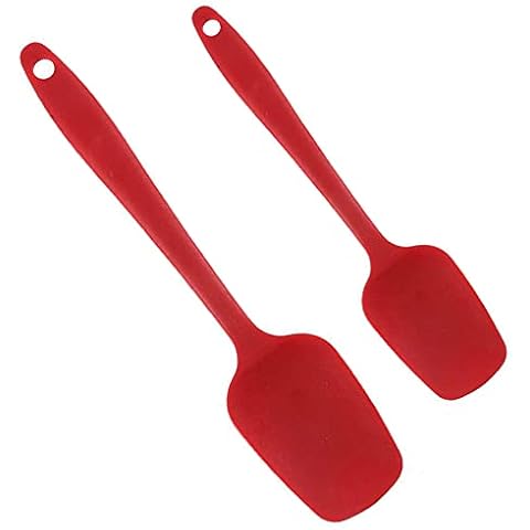 2 Piece Set Silicone Spatula Heat Resistant Seamless Rubber Spatulas Heat Resistant Non-Stick Silicone Rubber Spatulas Kitchen Utensils Tools for Cooking Cover