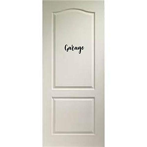 Pantry Restroom Closet Door Vinyl Decal - Black Matte, Easy Apply, Customizable 2-Word Text (4x8 Inches)