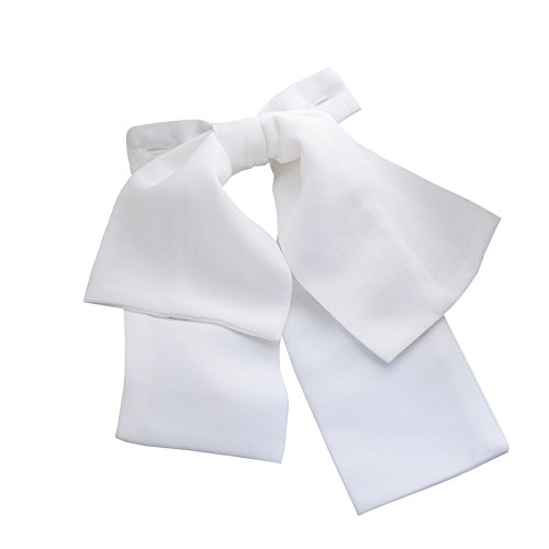 Shinywear Korean Women White Detachable Bow False Shirt Doll Collar Blouse Dickey2