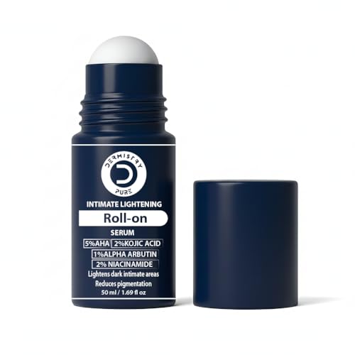 Image of Dermistry Pure Intimate Lightening Brightening Roll On Serum for Bikini Area Private Parts Inner Thighs Pigmentation Dark Spots Itching Dryness & Bad Odor Control for Men & Women Daily Use 50ml