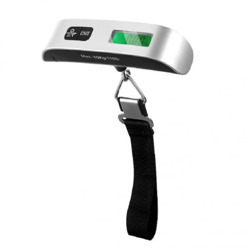 MKIFJGH吊りはかり、重量計、 デジタルスケールク、レーン 、計量器 、携帯式、 吊秤 、50kg 家庭用、商売用 (シルバー)