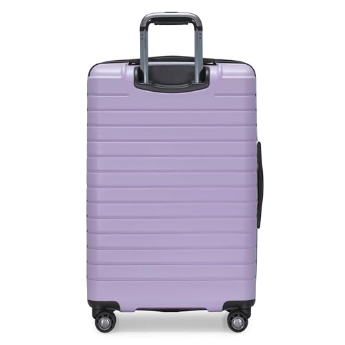 Image of Traveler's Choice Archer Polycarbonate Hardside Spinner Luggage Set, Tie Down Straps,Purple, 3-Piece