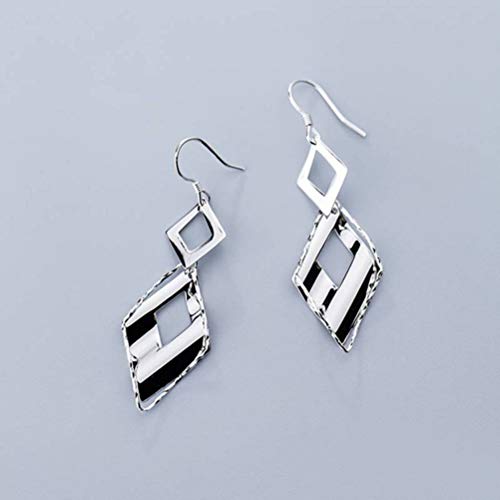 Lignes d'oreille S925 boucles d'oreilles pendantes évidées pour look quotidien et bureau
