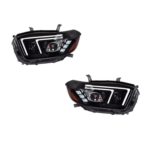 Faros delanteros para Toyota Highlander 2007-2011 con luces DRL y giros plug and play