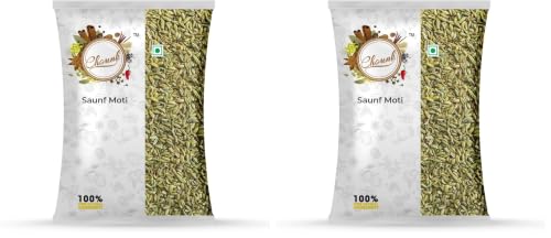 Image of Chounk Premium Whole Fennel Sauff Seeds - 200g | Natural Big Fennel Seeds | Moti Saunf with No Preservatives & No Additives | Fresh and Natural Badishep Sompu Variyali | Mouri Saunf (Pack of 2)