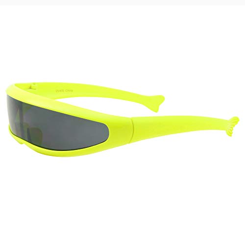 grinderPUNCH Neon Futuristic Narrow Sunglasses | Cyclops Costume Glasses Black Lens - Adult4