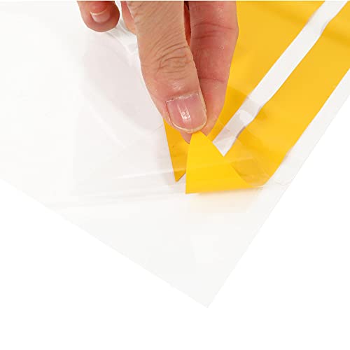 X Autohaux 32.28"X10.87" Car Hood Stripe Sticker Auto Racing Exterior Decal Decoration For Car Hood Roof Trunk Skirt Bumper Yellow 1Pair #TOP5