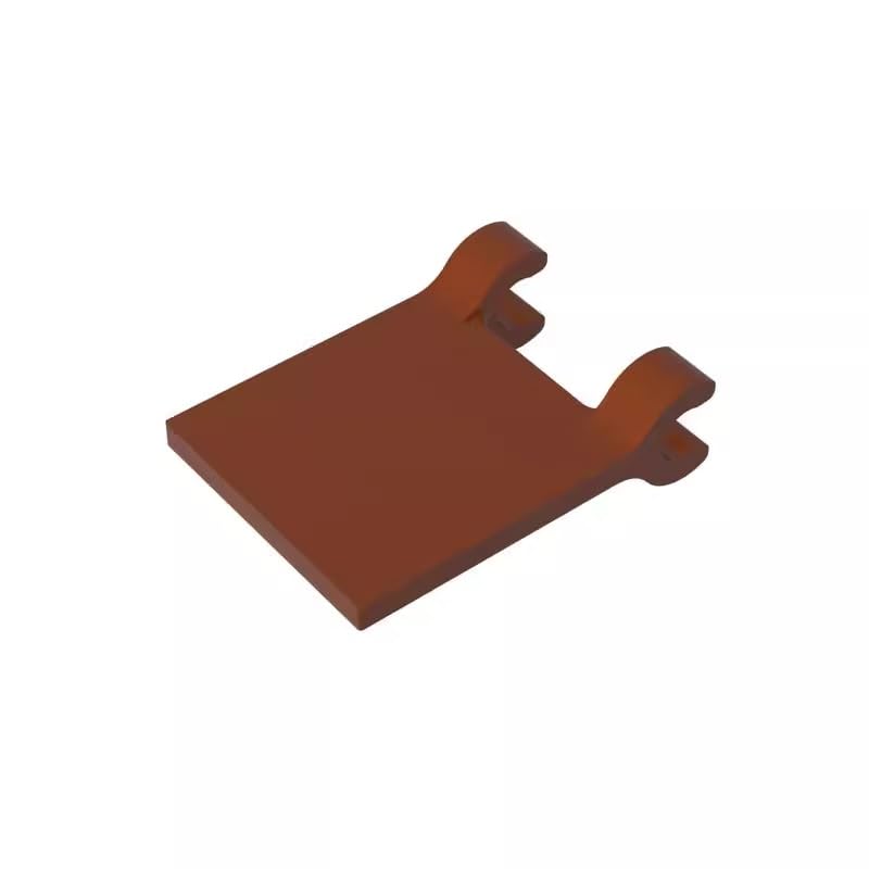 2335 Ornaments Flag 2x2 Square [Thin Clips] 50 Pieces GDS-1406 Compatible with Lego Building Blocks Color:Reddish Brown