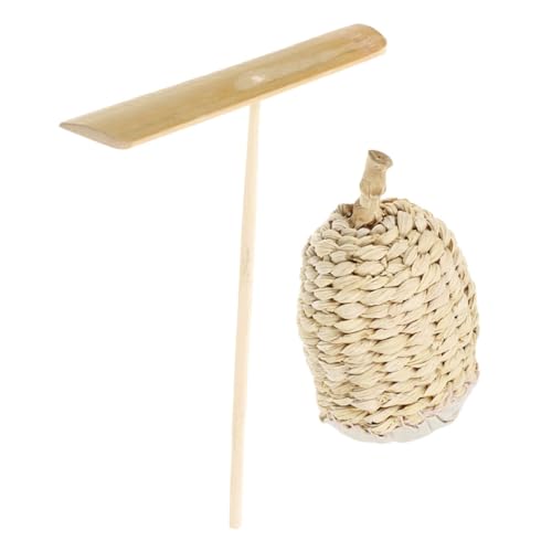 Mikinona Pancake Oil Applicator Bamboo Rake Oil Wadding Set Pancake Brush Basting Brush Set of 2