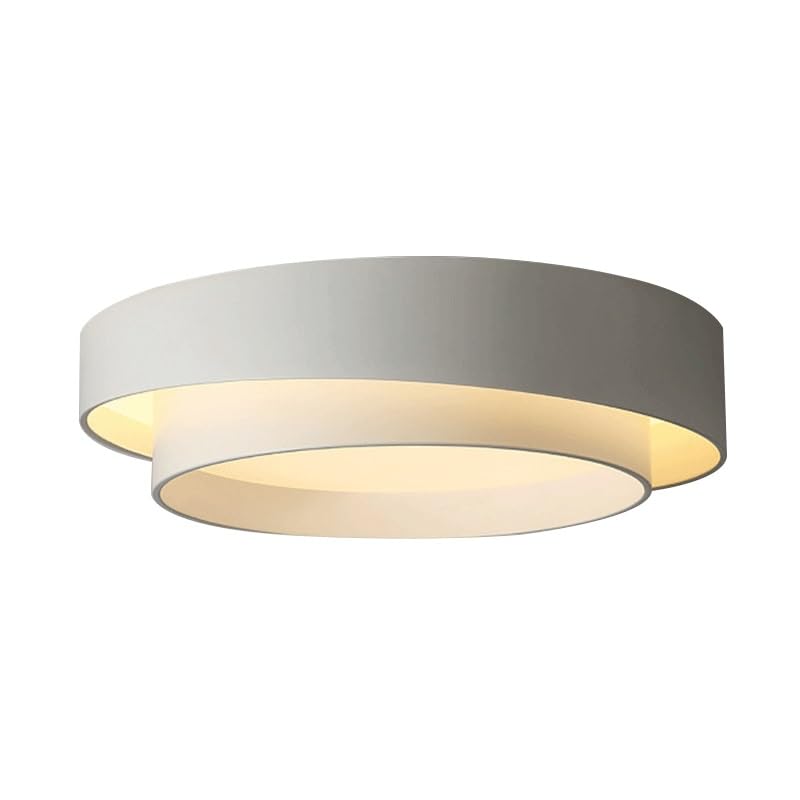 Plafonnier moderne intégré LED blanc rond 15,7 pouces réglable pour salon et bureau
