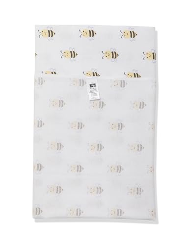 Image of Little Treasure Hudson Baby Cotton Poly Flannel Receiving Blankets Multipack, Yellow Daisy Bee, 30x30 inches