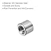 uxcell 20Pcs M3 Round Connector Nuts, 304 Stainless Steel Coupling Nut 5mm/0.2