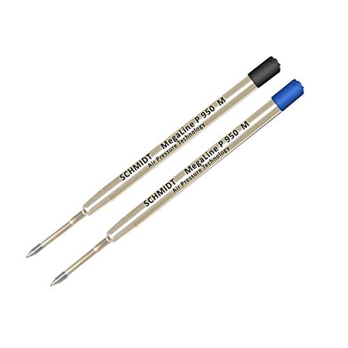 Lanier Pens Lanier �R���{ �p�b�N - 2 �p�b�N - Schmidt P950 M ���K���C�� �����{�[���y�� ���t�B�� �u���[/�u���b�N �C���N �~�f�B�A�� �`�b�v M �T�C�Y �`�b�v (0.7mm) ��