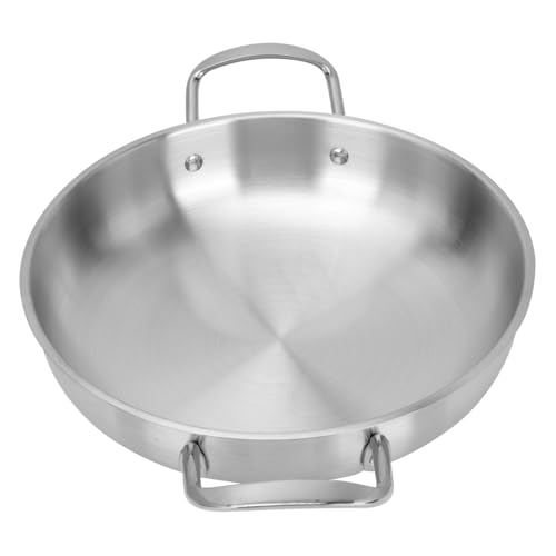 Alipis Olla de Acero Inoxidable con Doble Asa Cacerola para Sopa y Arroz Compatible con Cocina de Inducción Gas y Camping Calentamiento Uniforme y Ahorro de Energía