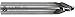 Conical Tool Company P-404C-A 15.0? Carbide Tapered End Mill - 4 Flute x 1/4