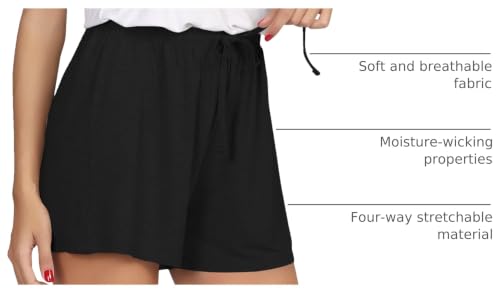 Image of GYS Women's Bamboo Viscose Cooling High Waisted Pajama Shorts