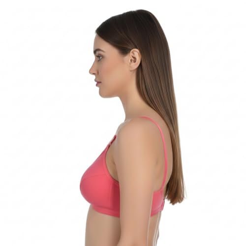 Image of Aimly Women's Cotton Non-Padded Non-Wired Low Coverage Regular Bra Pack of 3