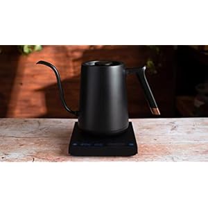 Fast variable temperature gooseneck coffee kettle by timemore 1350 watts 30oz 08l electric pour over kettle with temperature control stainless steel fish smart kettle matte black  urban country home decor
