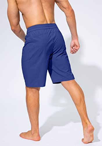 Image of Men's Swim Trunks Quick Dry Board Shorts with Zipper Pockets Beach Shorts Bathing Suits for Men - No Mesh Liner