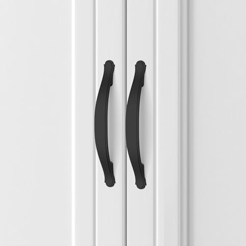 Image of Asidrama 10 Pack 3.75 Inch(96mm) Matte Black Kitchen Cabinet Handles Cabinet Pulls Kitchen Cabinet Hardware for Cupboard Drawer Pulls
