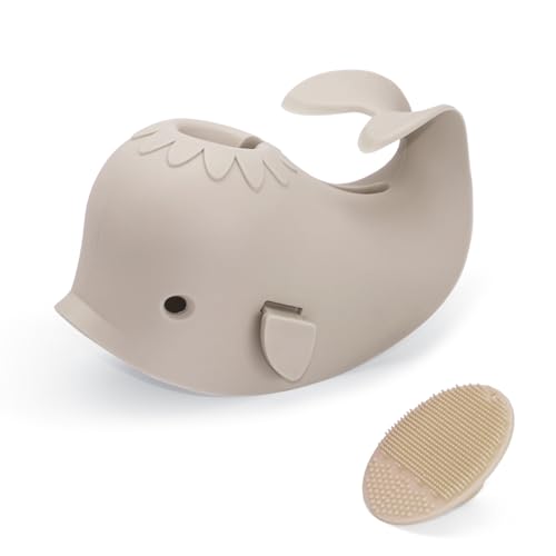 Image of Bath Faucet Cover for Kids，Bath Spout Cover for Baby are Suitable for Most Bathtub Faucet,spout Cover Bathroom Tub Adds Fun to Your Baby in The Shower.（Beige+Brush）