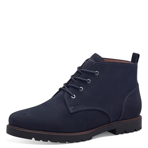 Tamaris Bottines en cuir pour femme, bleu marine, 38 EU