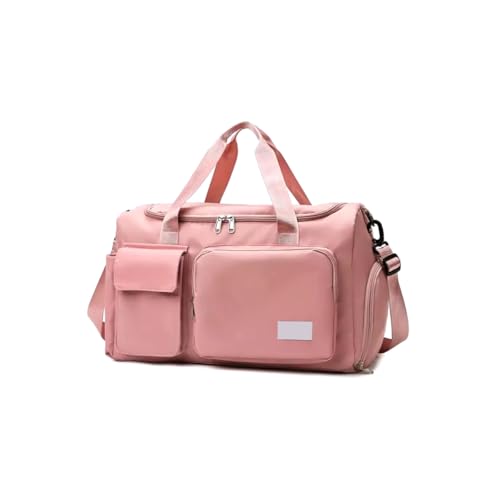 Bolsa Mala De Mão Feminina Masculina Academia Esportiva Viagem Porta Tênis Treino Piscina Praia Transversal (Rosa)