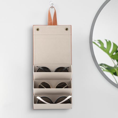 Image of JIANWEI 3-Slot Sunglasses Travel Case with 1-Slot Sunglasses Travel Case, Multiple Pairs Eyeglasses Storage Holder