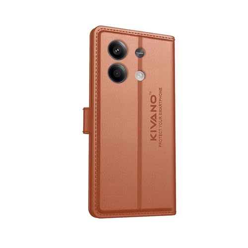 Image of Compatible with Poco M6 Plus 5G / Redmi 13 5G Flip Cover | Leather Finish | Inside Pockets & Inbuilt Stand | Shockproof Wallet Style Magnetic Closure Back Cover Case