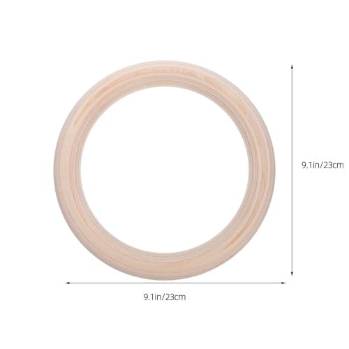 2 anillas gimnásticas de madera con correas ajustables miniatura 2