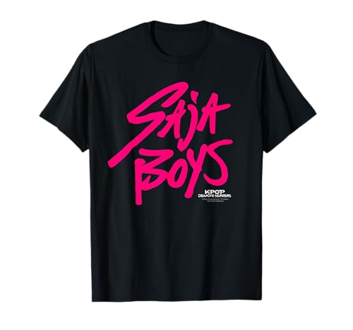 KPop Demon Hunters Saja Boys Pink Logo Camiseta