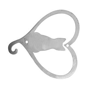 JUMPLAWN Eleganter Katzenanhänger Herzform Metall