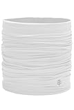 Coolibar UPF 50+ Unisex UV Neck Gaiter - Sun Protective (Small/Medium- White)