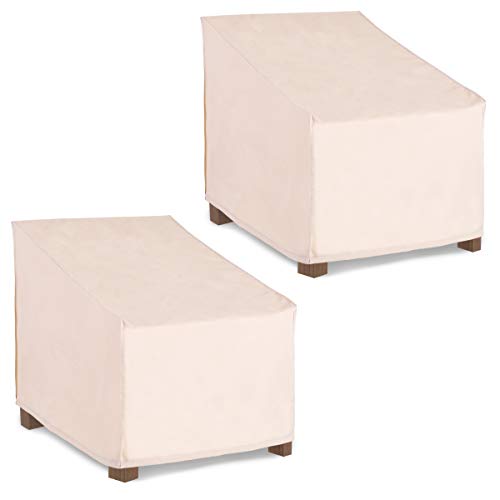 Patio Watcher Standard Patio Chair Cover, Durable and Waterproof Outdoordoor Furniture Chair Cover,Beige, Set of 2